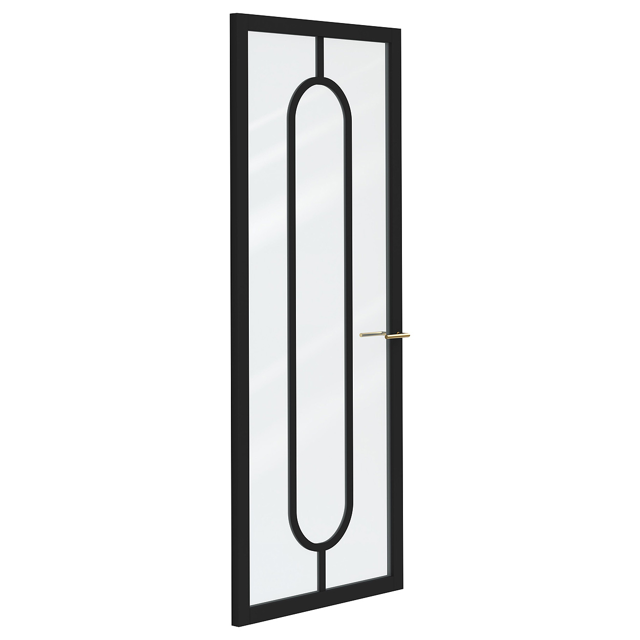 Binnendeur Skantrae SSL 14519 Blank Glas Zwart Gelakt